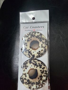 Cookies And Cream Donut Car Coaster.